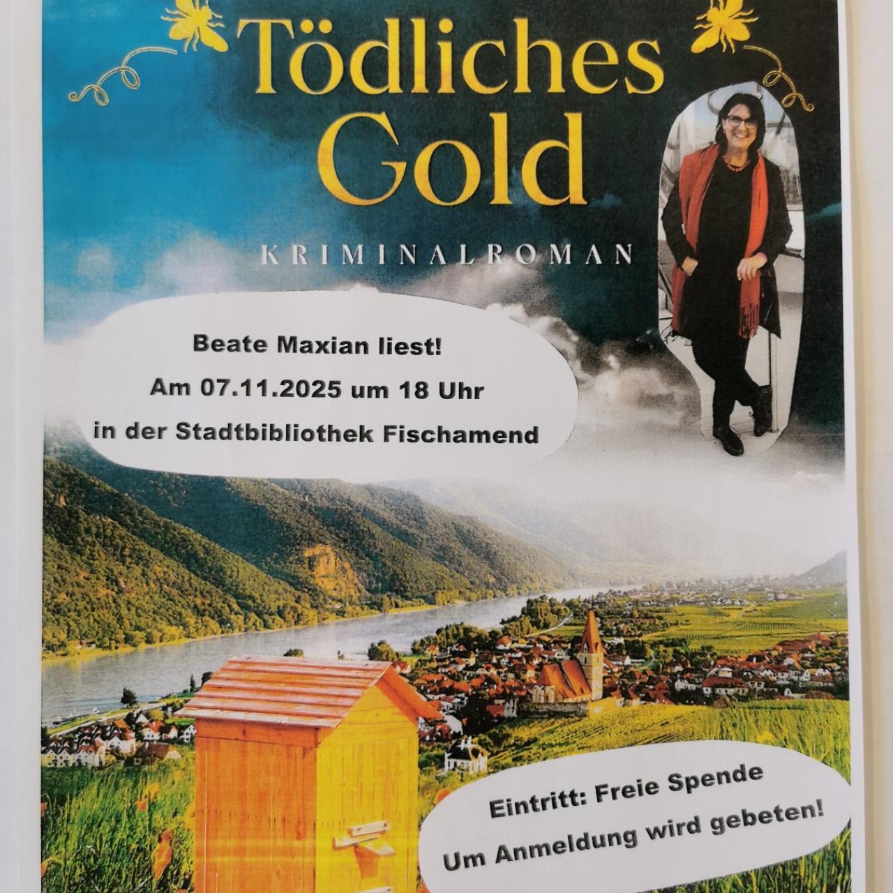 Einladung Lesung Tödliches Gold